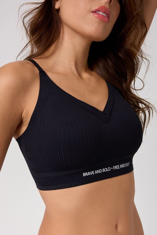 Leswear Sütyen Lazer Kesim Siyah Renk Sütyen – Konforlu Stil