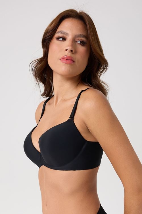 Leswear Sütyen Lazer Kesim Siyah Renk Sütyen – İz Yapmayan Şıklık