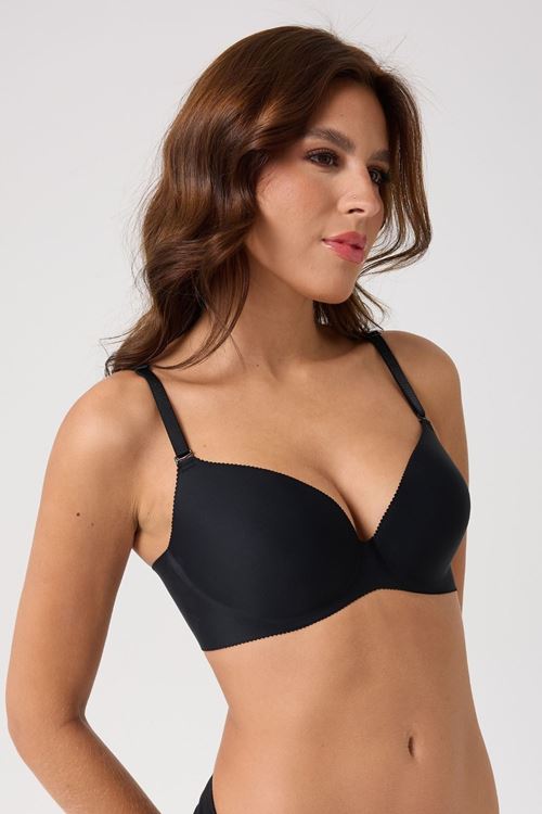 Leswear Sütyen Lazer Kesim Siyah Renk Sütyen – İz Yapmayan Şıklık