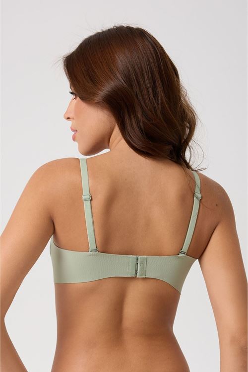 Leswear Sütyen Lazer Kesim Açık Yeşil Renk Sütyen - Dolgulu Sütyen - Askısı Çıkarılabilir