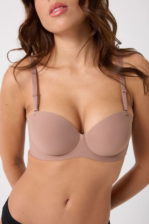 Leswear Sütyen Lazer Kesim Gül Kurusu Sütyen - Dolgulu Sütyen - Askısı Çıkarılabilir