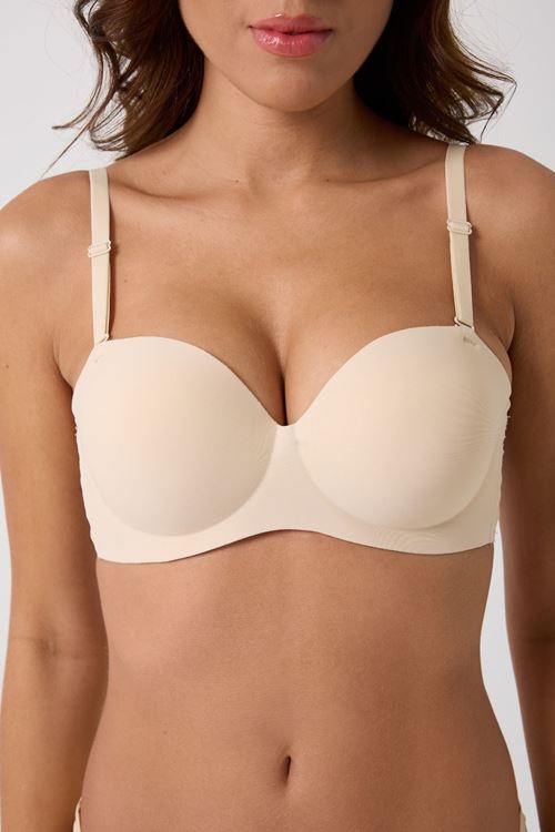 Leswear Sütyen Lazer Kesim Ten Sütyen - Dolgulu Sütyen - Askısı Çıkarılabilir