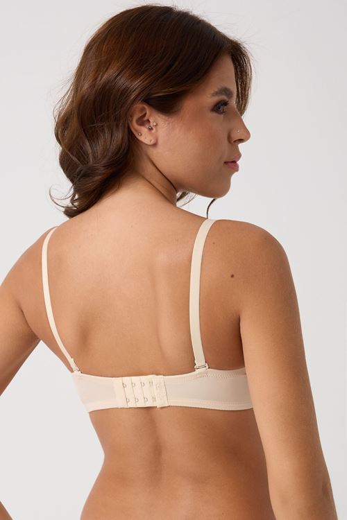 Leswear Sütyen Lazer Kesim Ten Sütyen - Dolgulu Sütyen - Askısı Çıkarılabilir