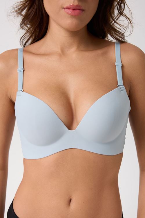 Leswear Sütyen Lazer Kesim Açık Mavi Sütyen - Dolgulu Sütyen - Askısı Çıkarılabilir
