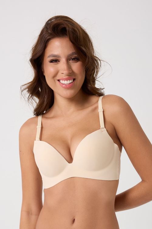 Leswear Sütyen Lazer Kesim Ten Sütyen - Dolgulu Sütyen - Askısı Çıkarılabilir