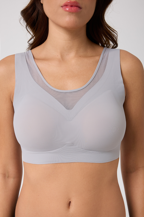 Leswear Sütyen Lazer Kesim Açık Gri Renk Sütyen – Şıklık ve Konfor