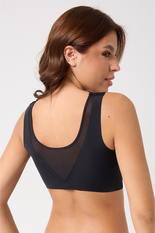 Leswear Sütyen Lazer Kesim Siyah Renk Sütyen – Şıklık ve Konfor