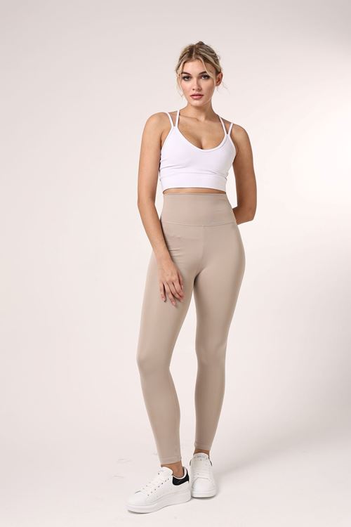 Leswear Tayt Ekru Renk – Rahat ve Şık Tayt