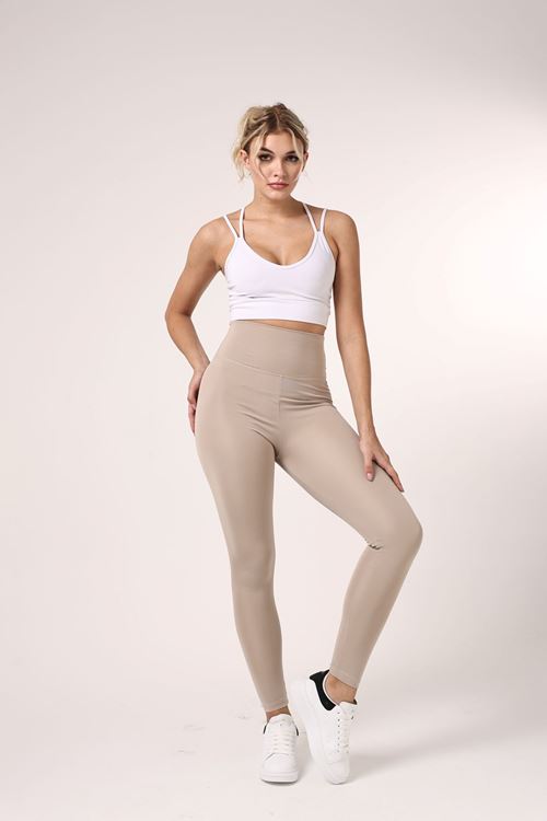 Leswear Tayt Ekru Renk – Rahat ve Şık Tayt