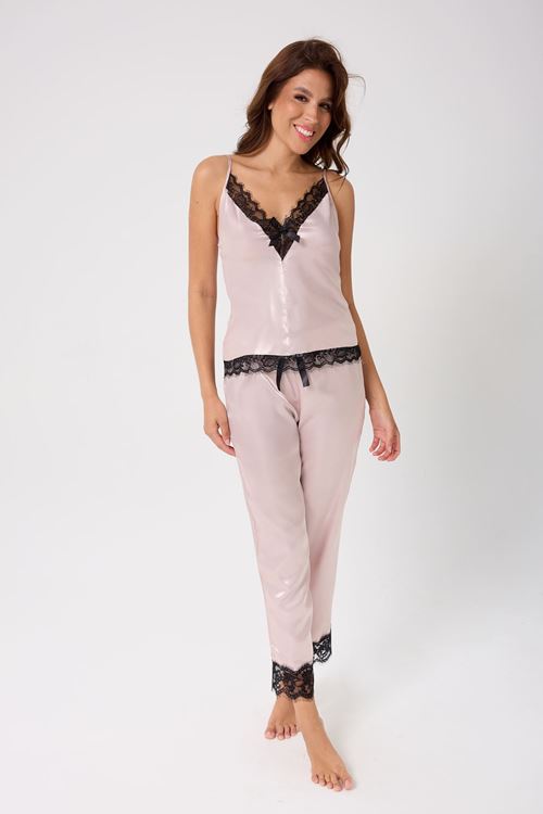 Leswear Pijama Takımı Ekru Renk – Şık ve Konforlu Pijama Takımı