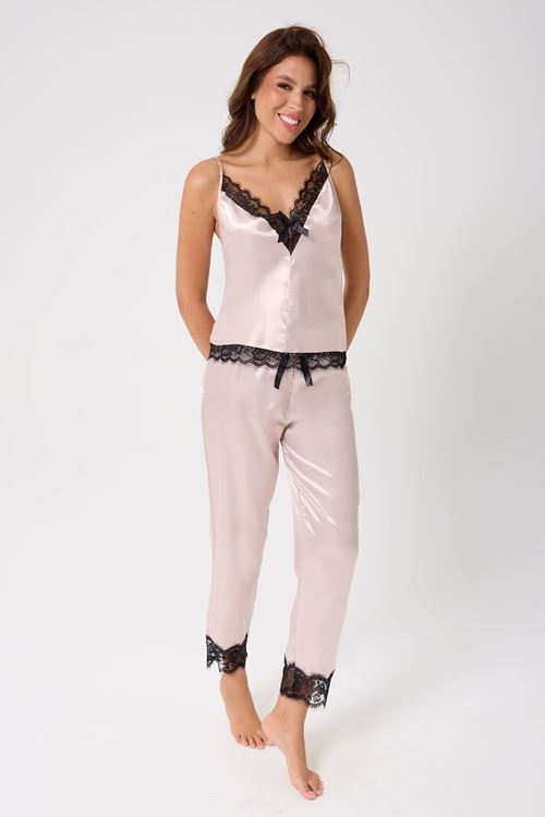 Leswear Pijama Takımı Ekru Renk – Şık ve Konforlu Pijama Takımı