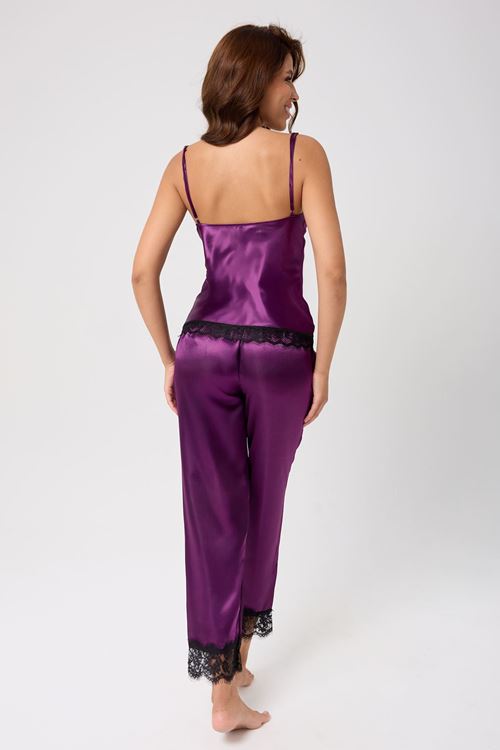 Leswear Pijama Takımı Mor Renk – Şık ve Rahat Mor Pijama Takımı