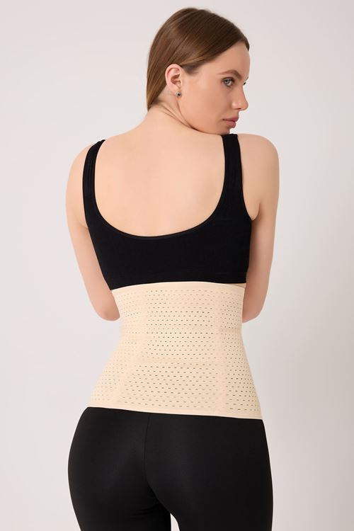 Leswear Lohusa Bel Korse Sıkılaştırma Korsesi Bel Şekillendirme Kemeri Ten Rengi