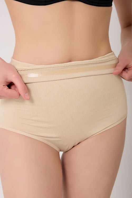 Leswear Yüksek Bel Slip Seamless Ten Rengi Korse Basen Toparlayıcı Bel İnceltici Kalça Sıkılaştırıcı